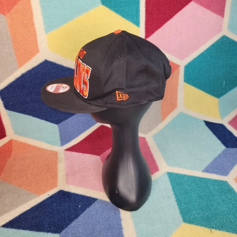 New Era 9FIFTY Miami Marlins Snapback Hat Black Orange MLB Baseball Cap One Size